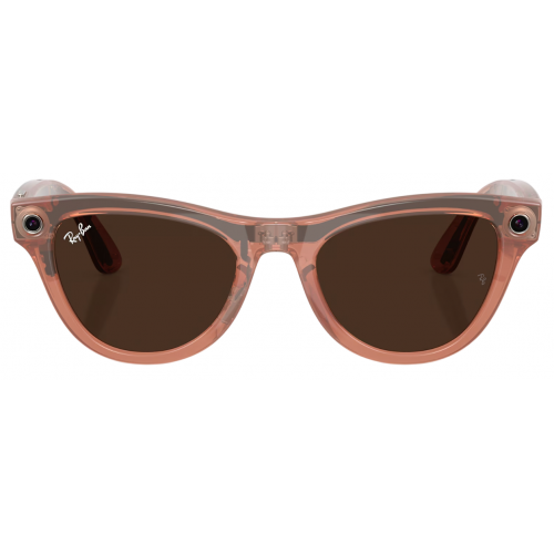 Умные очки Ray-Ban Meta* Skyler Gen 2 Shiny Peach, Фотохромные линзы Clear to Brown Transitions (RW4014)